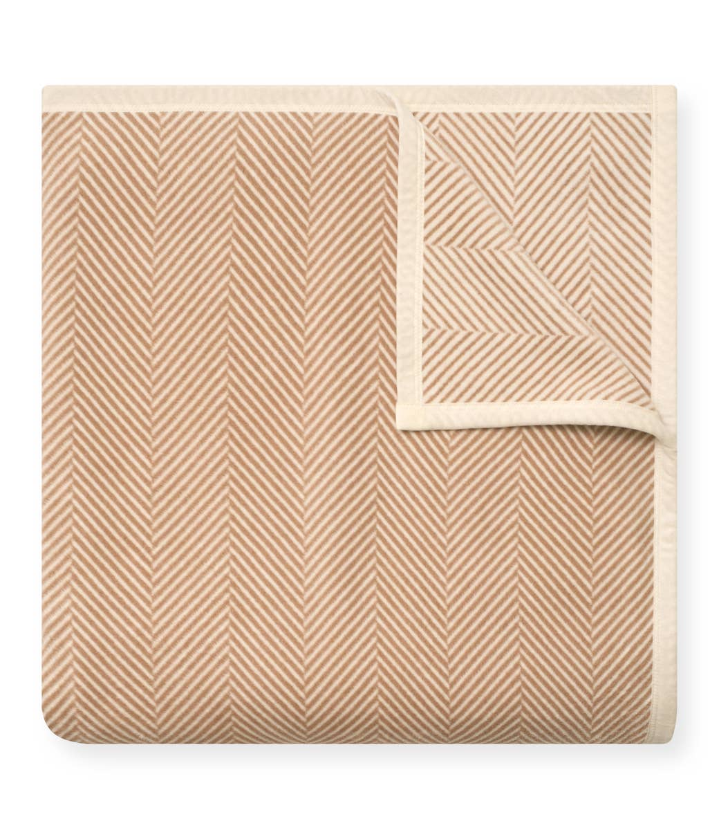 Harborview Herringbone Tan Blanket: Original