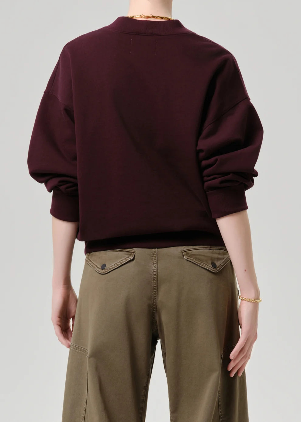 Fleece Cardigan in Mahogany