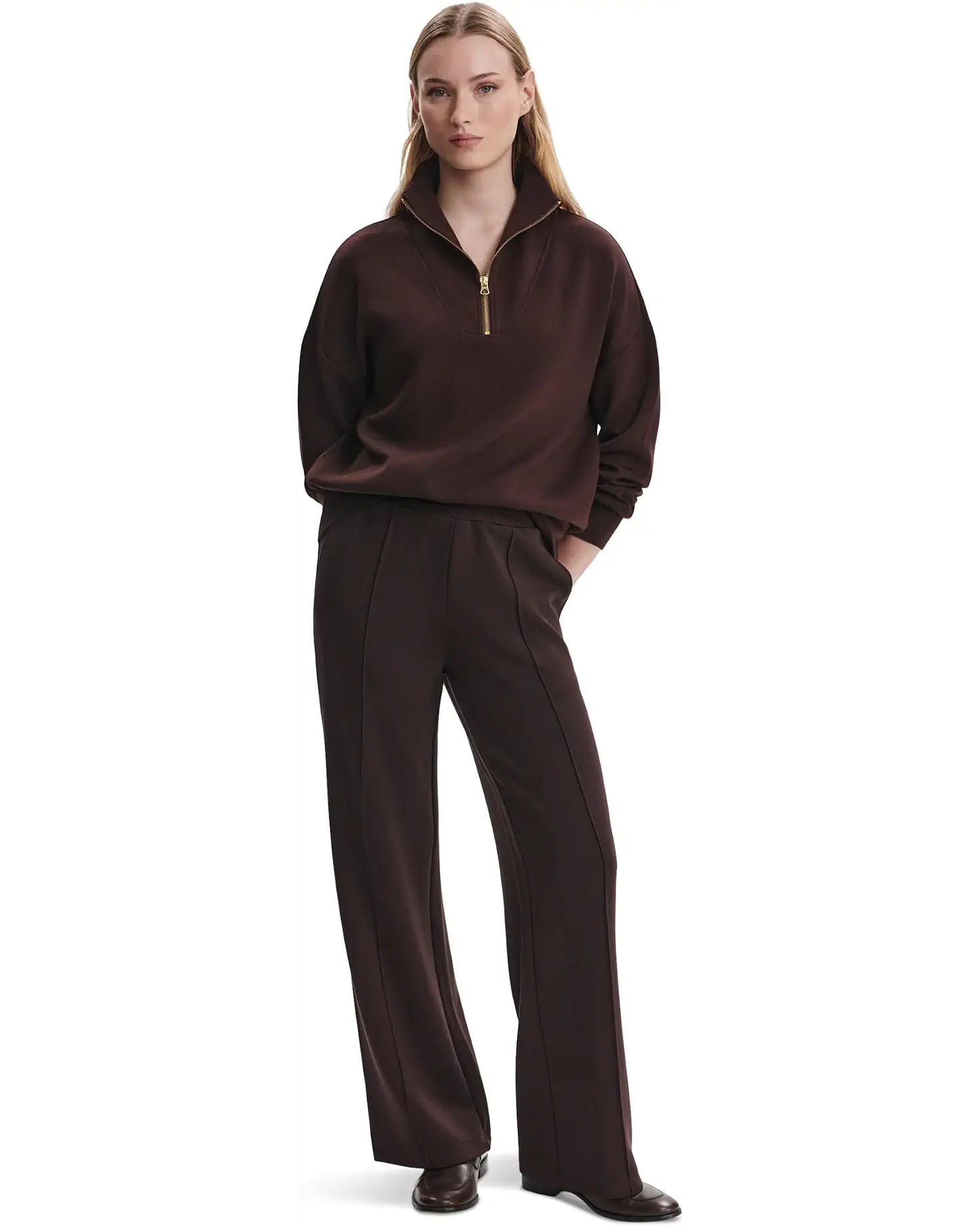 The Wide Leg Pant 30” - Coffee Bean