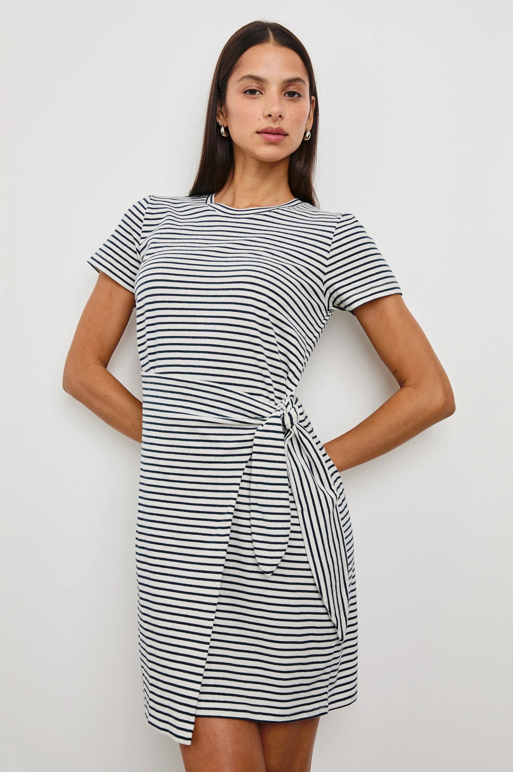 Eddie Dress in Ivory Navy