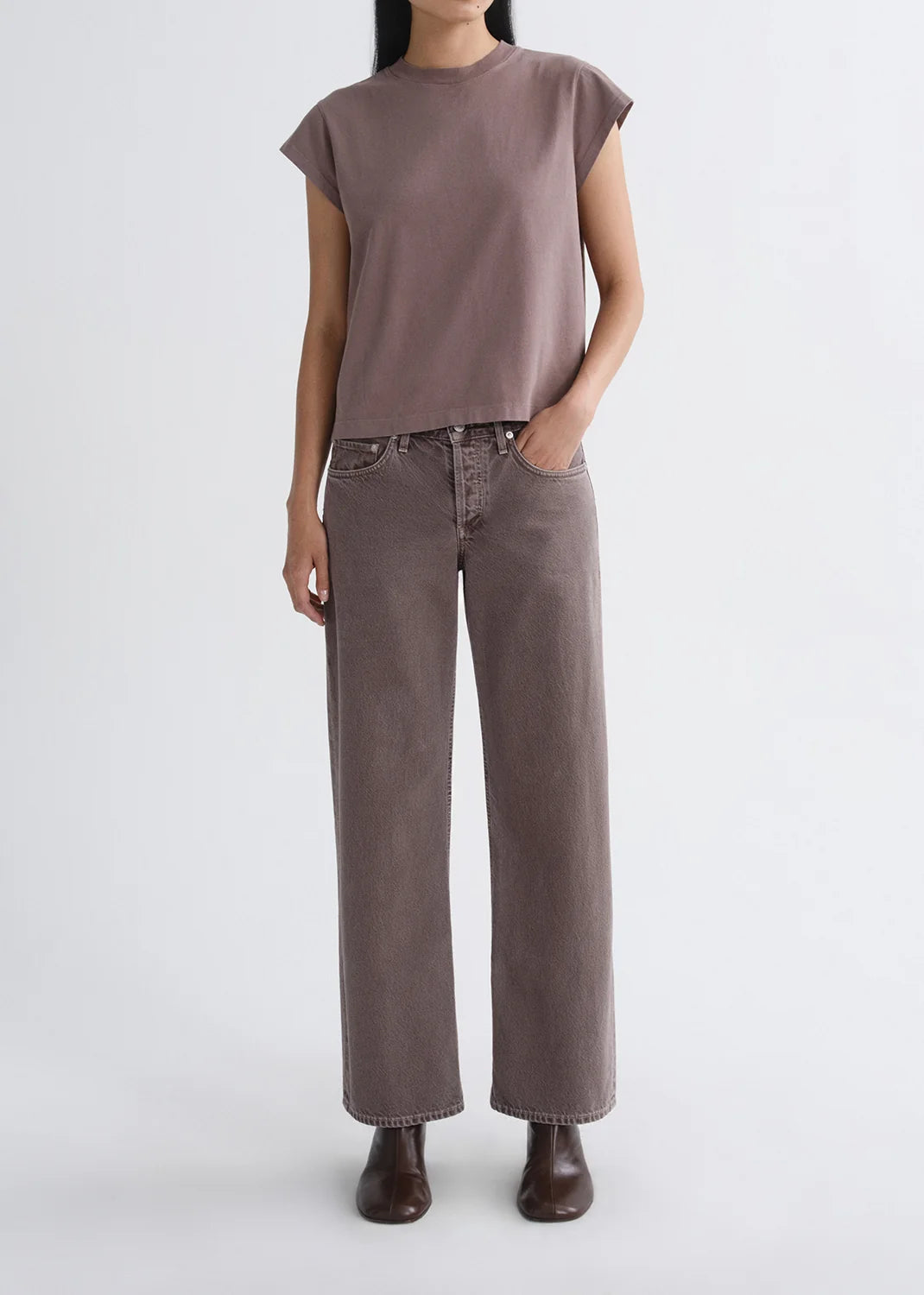 Bryce Cap Sleeve Tee - Mauvine