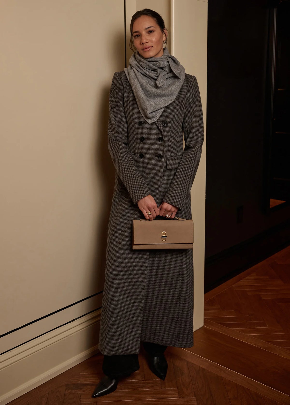 The Triangle Scarf- Grey Heather