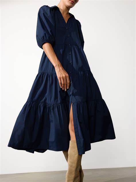 Antigua Dress in Navy