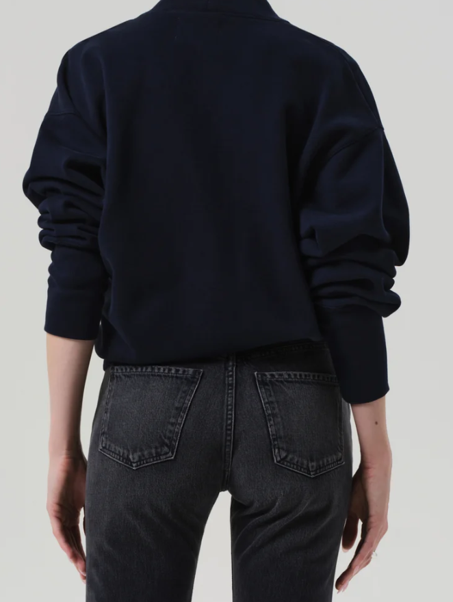 Fleece Cardigan - Navy