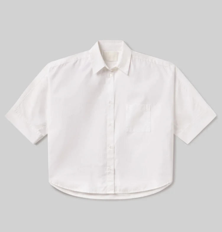 Claire Origami Shirt- Optic White