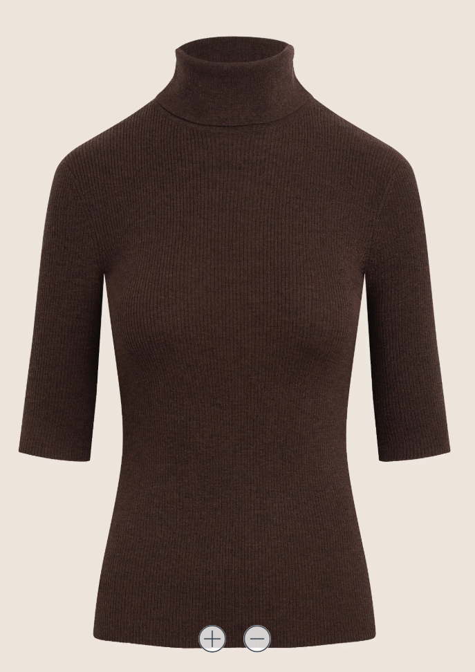 The Amelia Top- Coffee