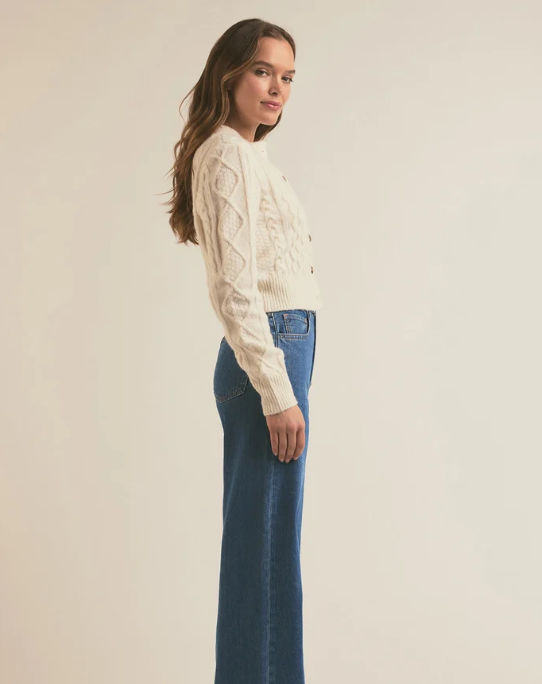 The Eleanor Cardigan - White Froth