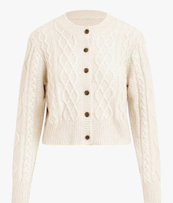The Eleanor Cardigan - White Froth