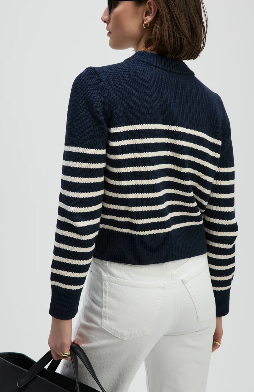 The Favorite Crew- Navy & Cream Stripe