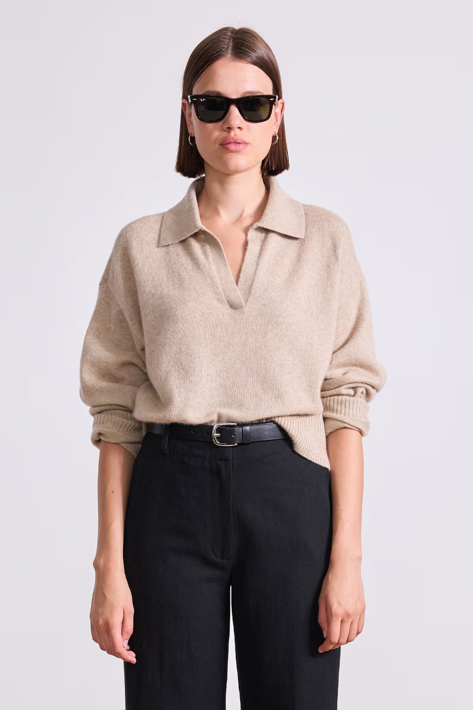 Softest Tissue Weight Henley in Sand