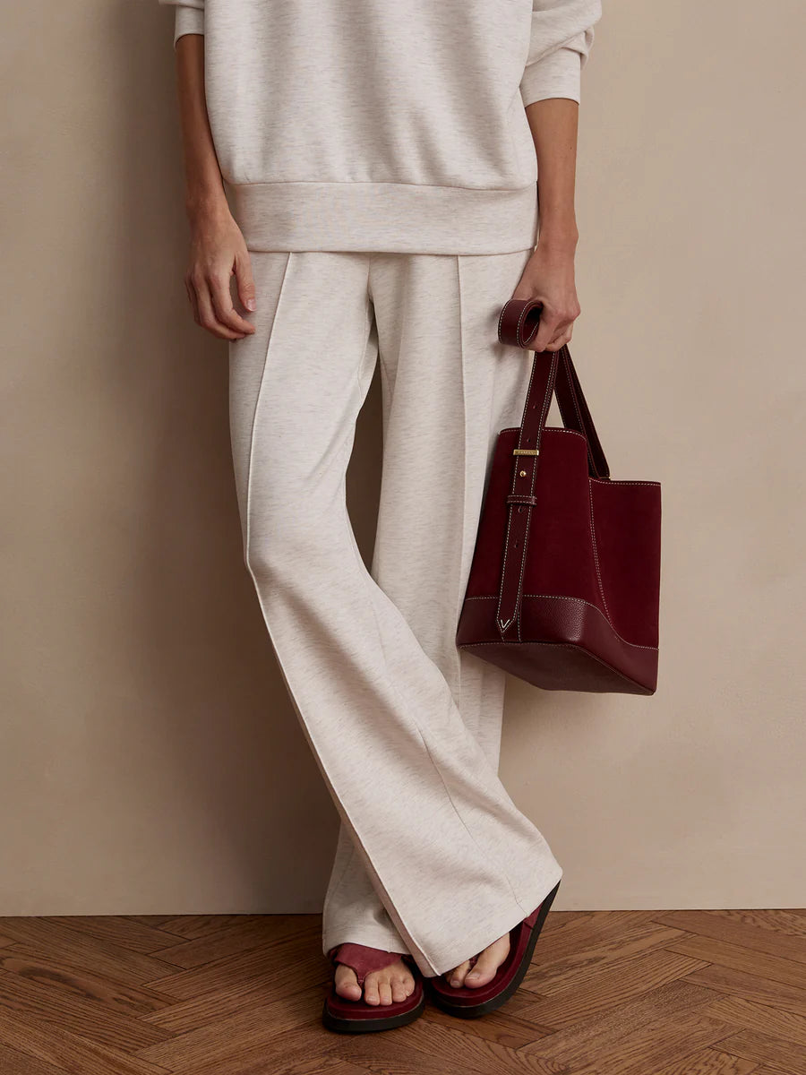 The wide Leg Pant in Ivory Marl