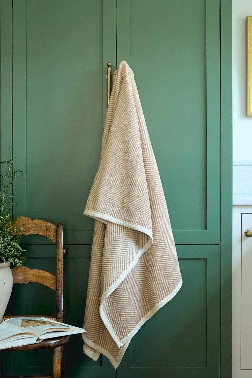 Harborview Herringbone Tan Blanket: Original