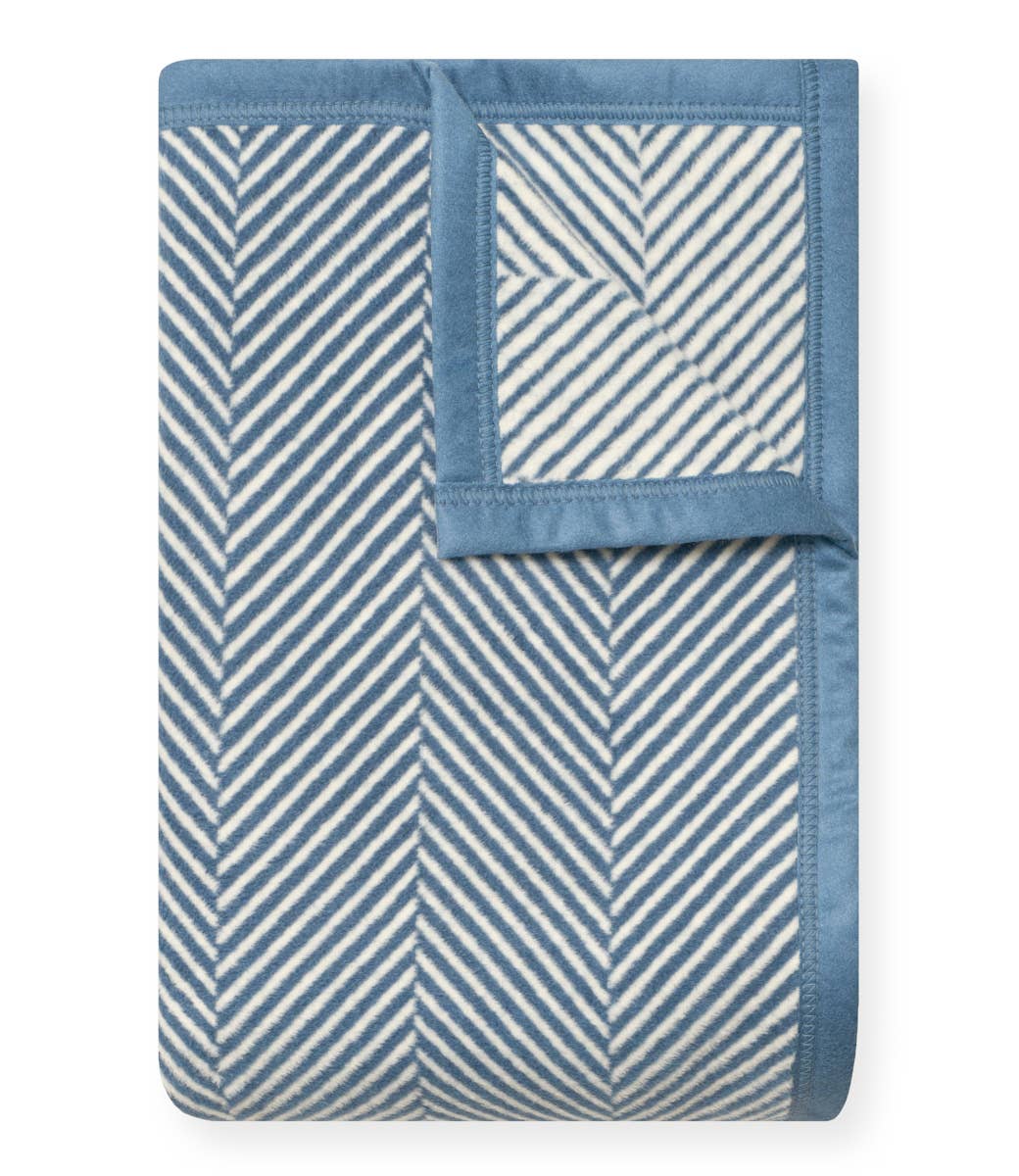 Harborview Herringbone Cornflower Blanket: Original