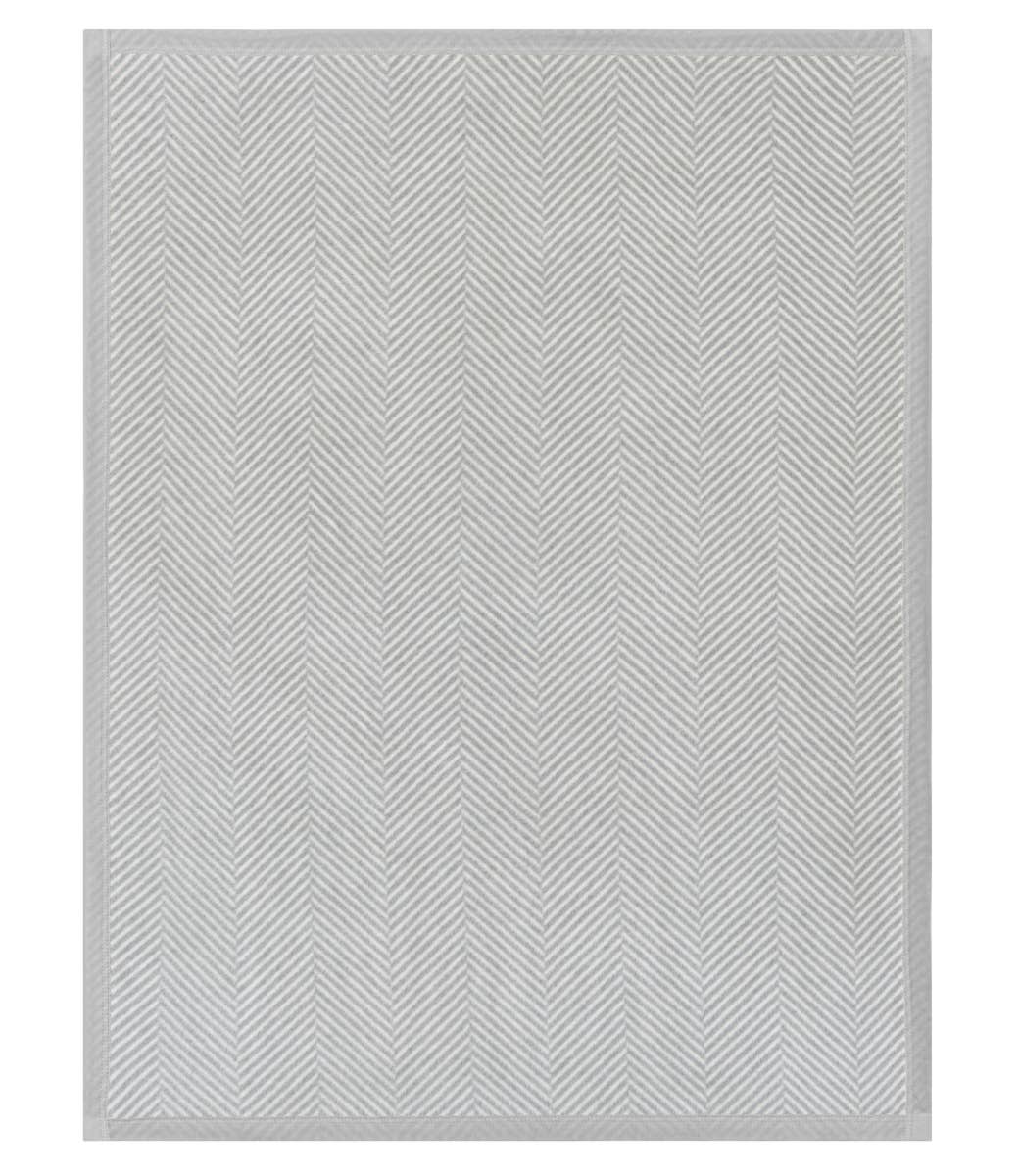 Harborview Herringbone Light Grey Blanket: Original