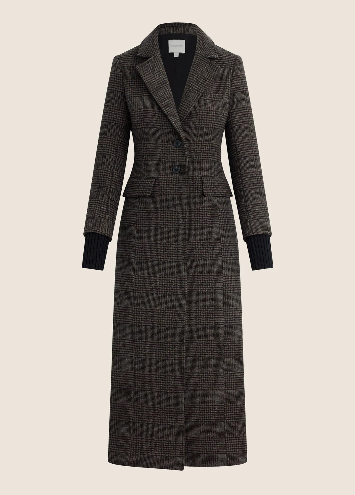 The City Coat- Ganache Houndstooth