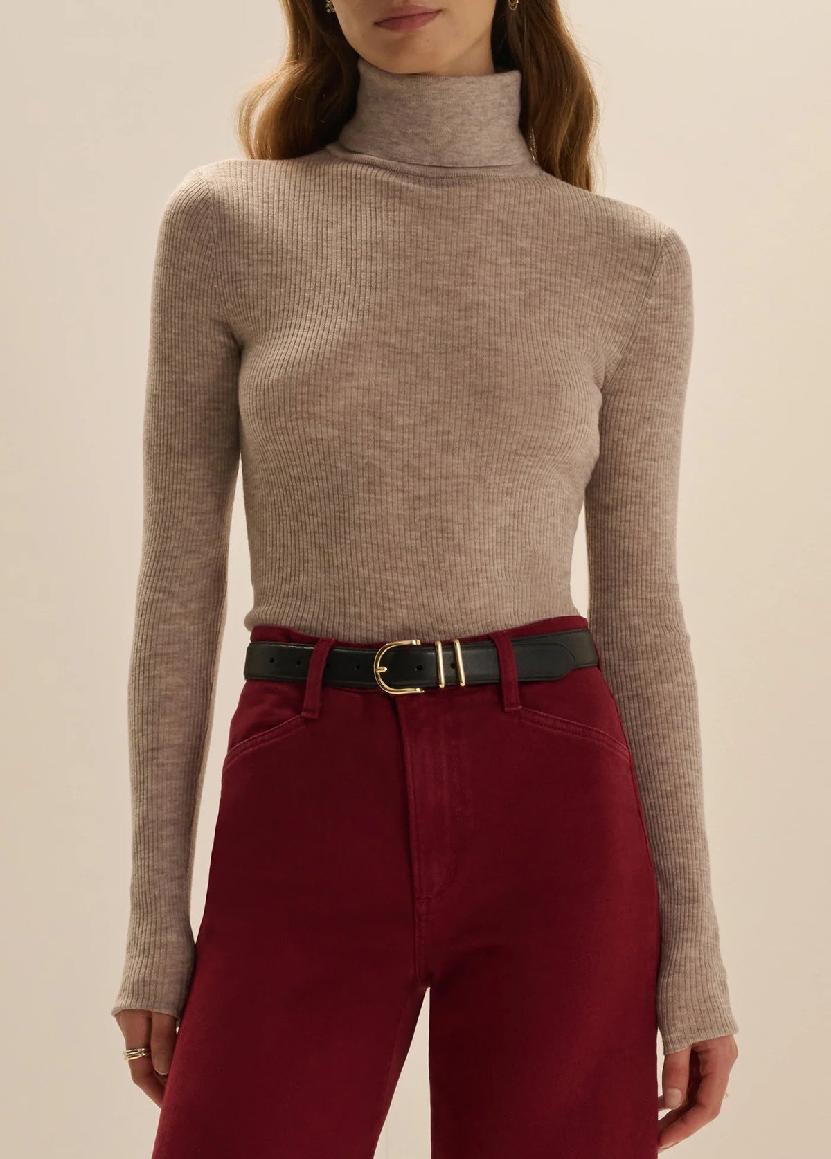 The Amelia Long Sleeve- Melange Beige