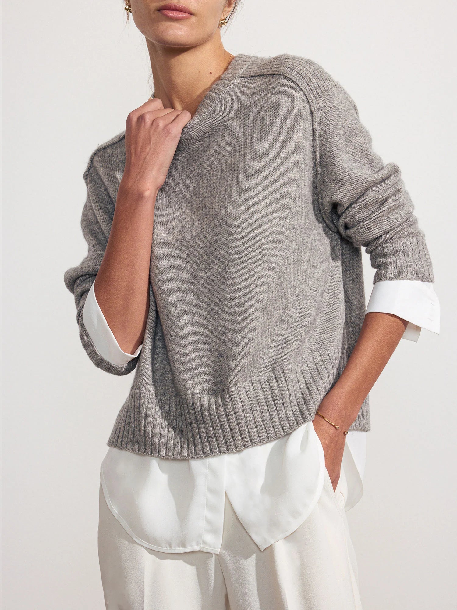 Parsons Crew Looker in Sterling Melange