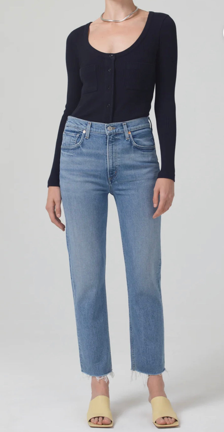 Daphne Crop High Rise Stovepipe
