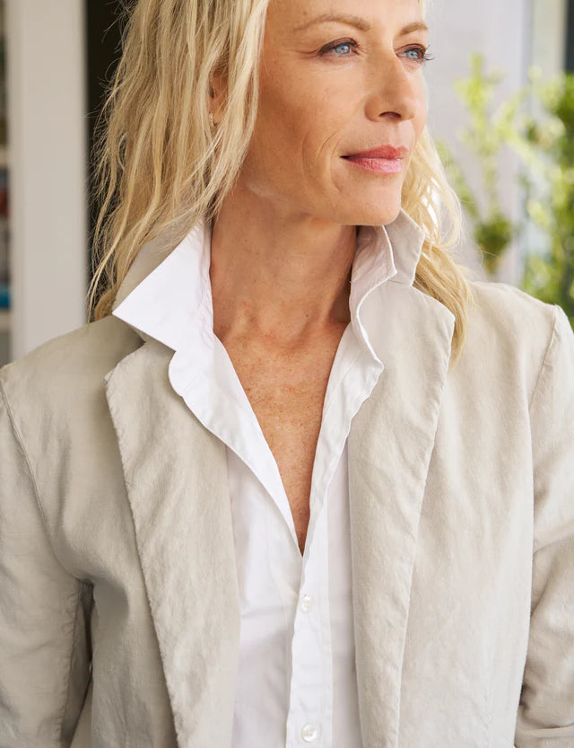 Tailored Blazer in Cement