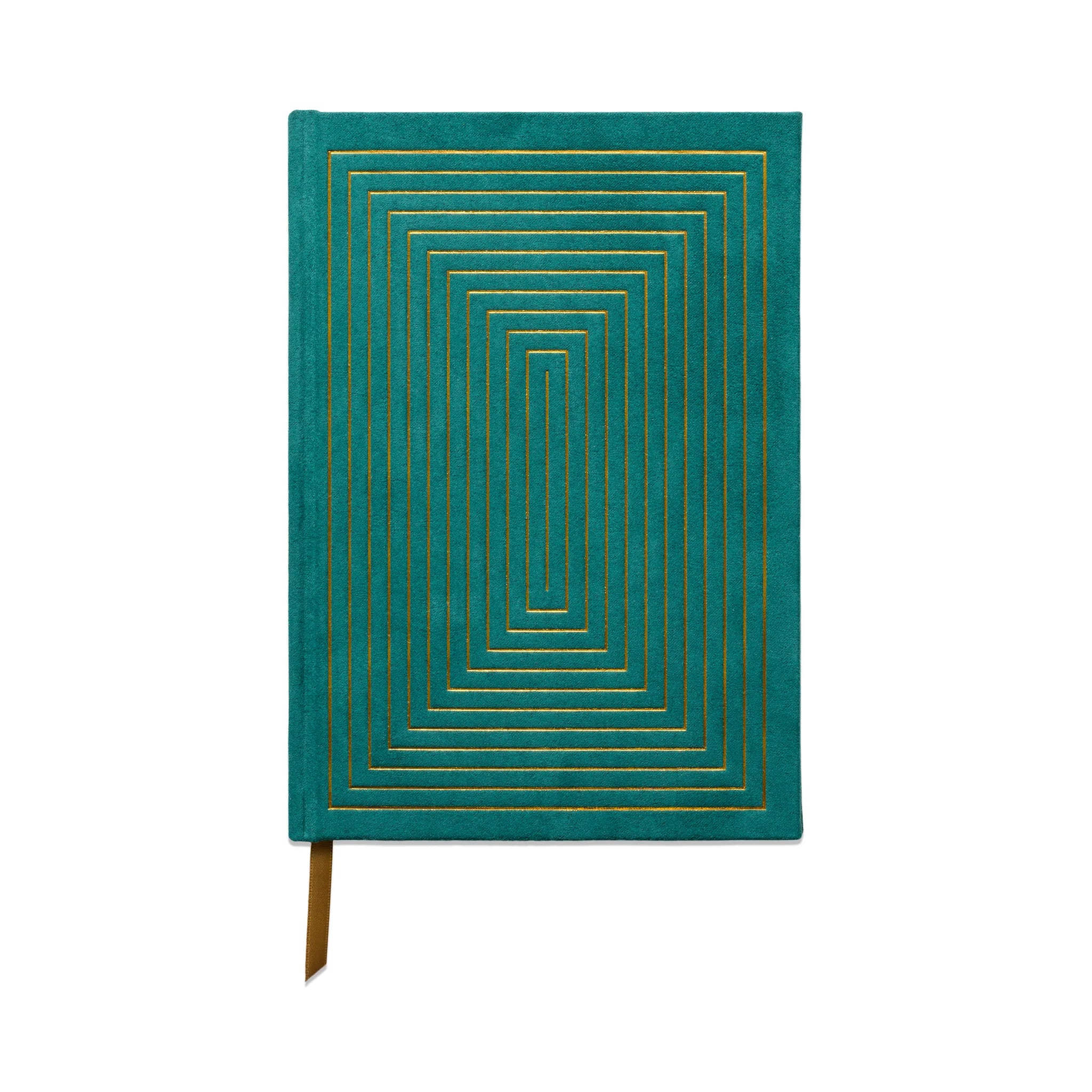 Hard Cover Suede Cloth Journal With Pocket