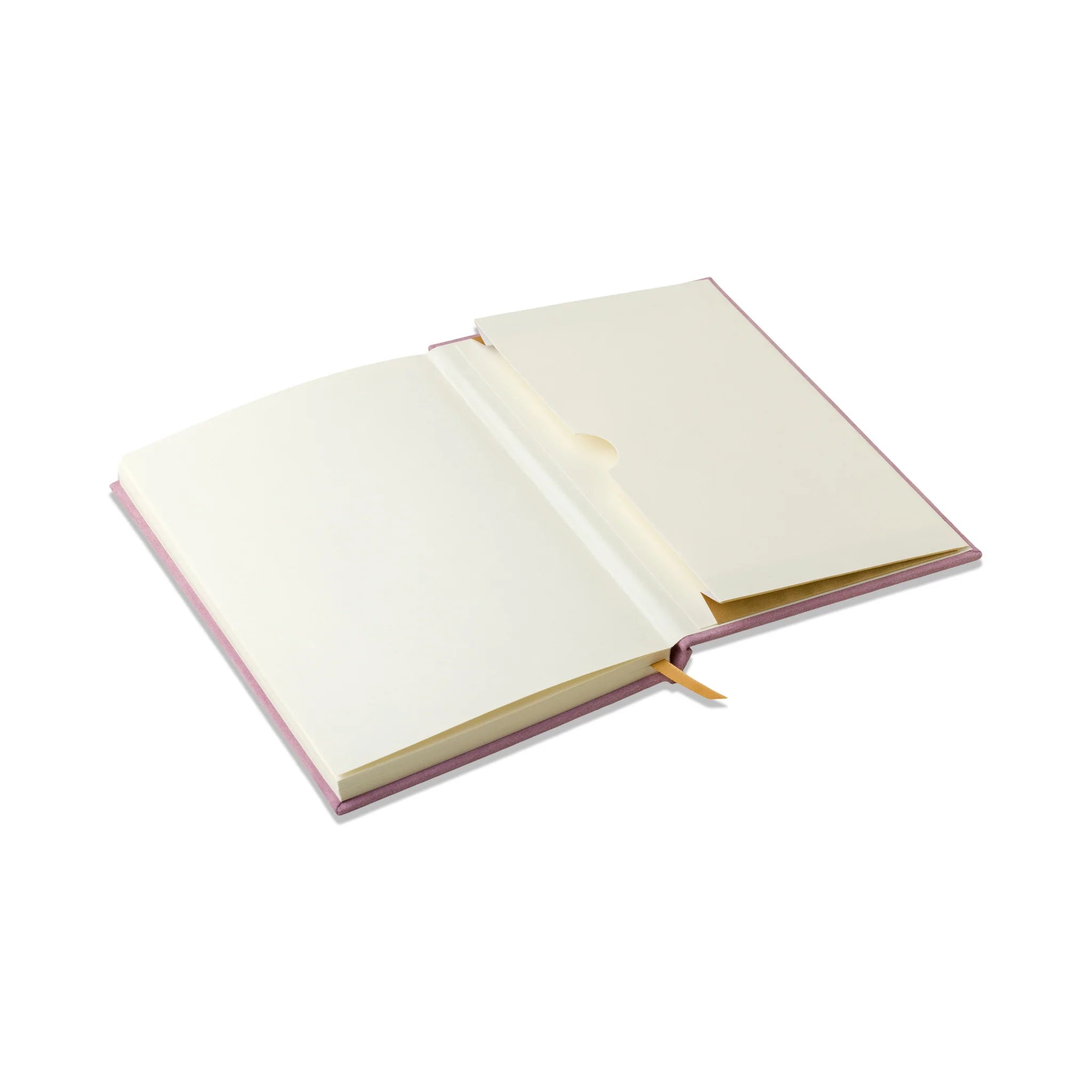 Hard Cover Suede Cloth Journal With Pocket - Notes